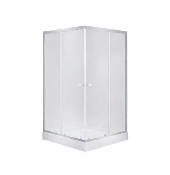 Душова кабіна Lidz SC80x80SATLOWFR Wawel SC80×80 мм.SAT.LOW.FR сатин з матовим склом Frost 4 мм та низьким акриловим піддоном Mazur (LWASC8080SATLOWFR2SET)