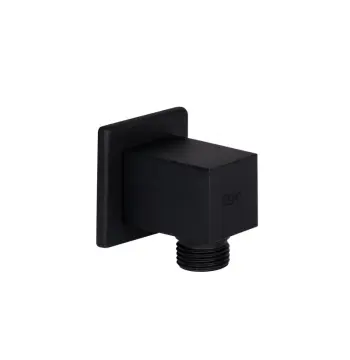 Шлангове підключення Qtap QT809810842857NB Spojeni прямокутне латунне чорне матове (QT809810842857NB)