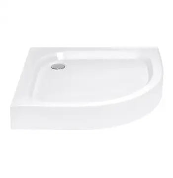 Душовий піддон Lidz Kapielka ST90×90×14 мм акриловий білий, низький напівкруглий зі зливом 52 мм (LKAST909014R)