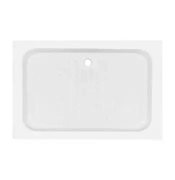 Душовий піддон Lidz KAPIELKA ST120×80×14 мм акриловий білий, низький прямокутний, з діаметром зливу 52 мм (LKAST1208014)