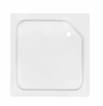 Душевой поддон Lidz KAPIELKA ST90×90×14 мм акриловый белый, низкий квадратный со сливом 52 мм (LKAST909014S)