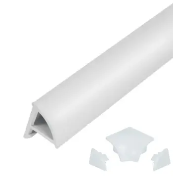 Декоративна планка Qtap 2x2м Water Cover WCS012 біла з ABS-пластику, набір 2х2 м із з'єднанням та заглушками (WCS012)
