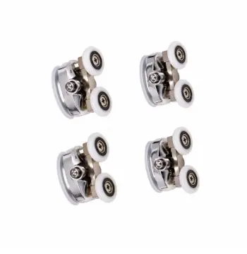 Комплект роликів Qtap SD00051389 Presto CRM 1088SP5, 1099SP5 хромований латунний з пластиком для розсувних дверей (SD00045265)