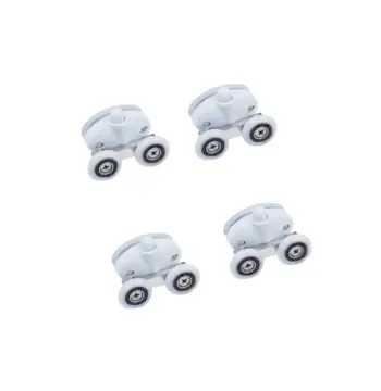 Комплект роликів Qtap SD00051390 PRESTO WHI 1099SP5 білі пластикові з хромованою латунню для розсувних дверей (SD00045266)