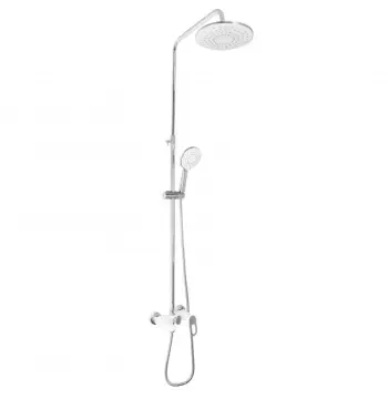 Душова система Lidz k35 Latwa 1030 біла/хром з виливом на 3 споживачі (LDLAT1030WHI45427)