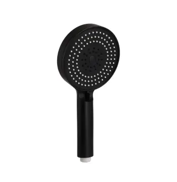 Лійка для ручного душу Qtap Rucni QTRUC125BLM45951 пластикова чорна матова, кругла 130 мм, 3-режимна (QTRUC125BLM45951)