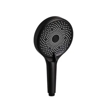 Лійка для ручного душу Qtap Rucni QTRUC125BLM45953 пластикова чорна матова, кругла, 130 мм, 3-режимна (QTRUC125BLM45953)