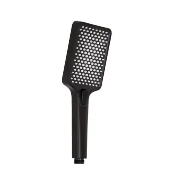 Лійка для ручного душу Qtap QTRUC125BLM45959 Rucni пластикова чорна матова прямокутна трирежимна 140×95 мм (QTRUC125BLM45959)