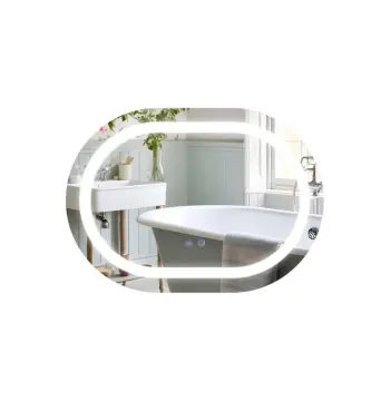Дзеркало для ванної Qtap Gemini сенсорне з LED-підсвічуванням, антизапотіванням, димером та регулюванням температури світла (QT2578R5070)