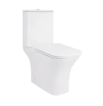 Унітаз-компакт Qtap QT24221215AW Presto Quadro керамічний білий безобідковий з сидінням Soft-close (QT24221215AW)