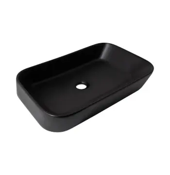 Накладна раковина-чаша Qtap QT14112243MBN Scorpio 550×390×120 мм керамічна чорна матова (QT14112243MBN)