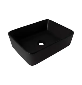 Накладна раковина-чаша Qtap QT176069MB Tern 480×370×135 мм керамічна чорна матова (QT176069MB)