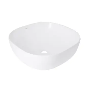 Раковина-чаша Qtap QT1011K396WN Kolibri накладна керамічна біла квадратна (QT1011K396WN)