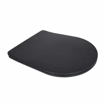 Сидіння для унітаза Qtap SD00053476 Robin / Scorpio дюропластове чорне матове швидкознімне з мікроліфтом (QTSC179MB47352)