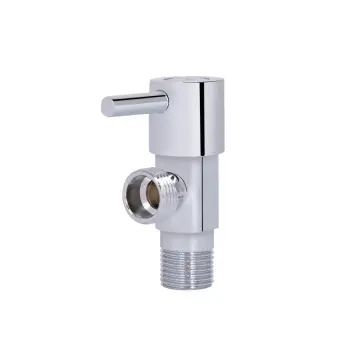 Кран кутовий Thermo Alliance 1/2З Standart SF343W1515 латунний з керамічною буксою та ручкою-паличкою 1/2"x1/2" ЗЗ (SF343W1515)