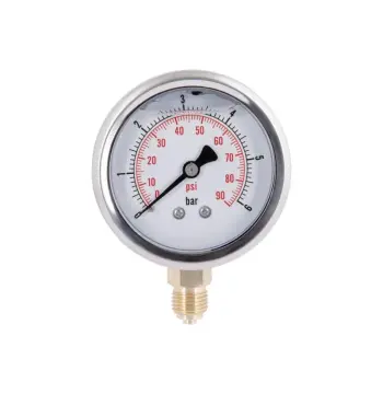 Манометр із гліцерином Thermo Alliance 1/4З Forte TAF170G6B нержавіючий з нижнім підключенням 1/4"З до 6 бар (TAF170G6B)