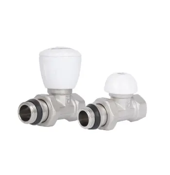 Комплект радіаторних кранів Thermo Alliance Standart TAS230W15 латунний прямий 1/2" ВН (TAS230W15)