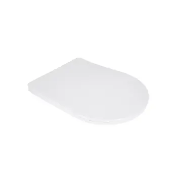 Сидіння для унітаза Qtap SD00053688 Vlasta дюропластове біле з мікроліфтом та швидким зняттям (QT28228300W3)