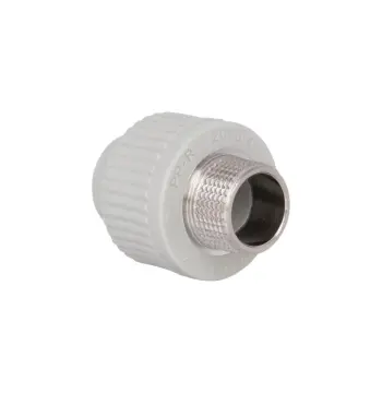 Муфта PPR Thermo Alliance 20х3/4" сіра з латунною зовнішньою різьбою (DSB302)