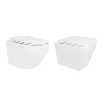 Акційний набір: Унітаз підвісний Jay Ultra Quiet QT07335177W 485х360х320 + Tern Ultra Quiet QT17332303ASW 490x365x325
