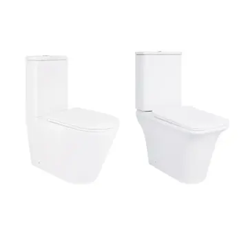 Акційний набір унітазів 2-в-1 Qtap QT14222125AUQW Scorpio Ultra Quiet + Kalao Rimless білий підлоговий (QT14222125AUQW48039)