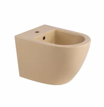 Біде підвісне Qtap QT13551381GSB Robin керамічне бежеве матове (QT13551381GSB)