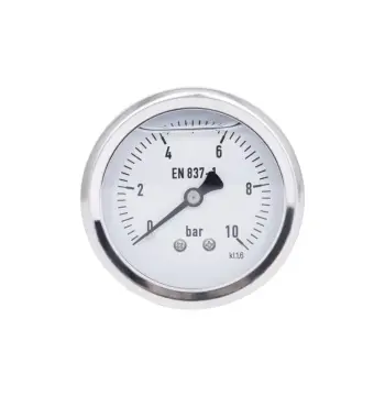 Манометр аксіальний гліцериновий Thermo Alliance Forte d63 латунний 1/4" 10 бар (TAF171G10B)