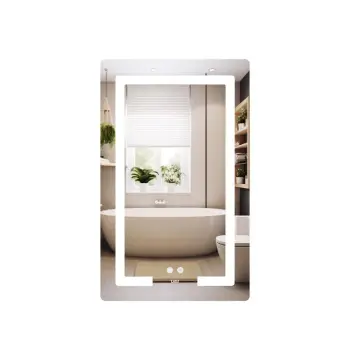 Дзеркало Lidz Kubis 500×800 мм з сенсорним LED-підсвічуванням, антизапотіванням та димером (LD78LF936508048448)