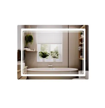 Дзеркало Qtap Cardinal 1000×800 мм сенсорне з LED-підсвічуванням, антизапотіванням, димером та регулюванням температури світла (QT0478C1008048455)