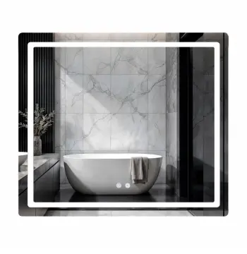 Дзеркало Qtap Mideya 800×700 мм сенсорне з LED-підсвічуванням, димером та антизапотіванням (QT2078NCF807048476)