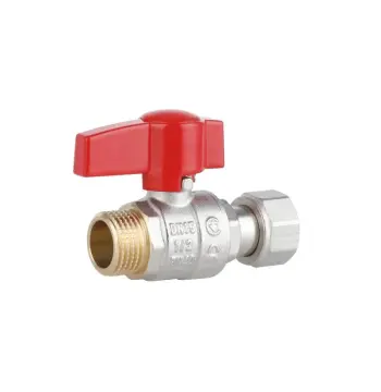 Кран кульовий Thermo Alliance Standart латунний прямий 1/2" ВЗ з накидною гайкою PN40 (TAS261W15)