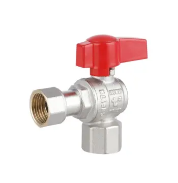 Кран кульовий Thermo Alliance Standart TAS223W15 латунний кутовий з накидною гайкою 1/2" ВВ PN40 (TAS223W15)