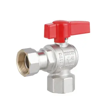 Кран кульовий Thermo Alliance Standart PN40 латунний кутовий 3/4" ВВ з накидною гайкою (TAS223W20)