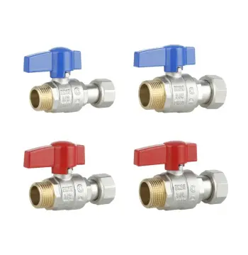 Комплект прямих кранів Thermo Alliance 1/2ВН-3/4ВН Standart 1/2"ВН-3/4"ВН латунний з накидною гайкою для підключення котла (TAS262RBW1520)