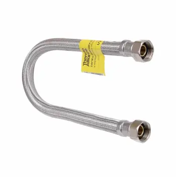 Гнучка підводка Thermo Alliance Forte 1/2x1/2 нержавіюче обплетення, 60 см, D10, ВВ (TAF384W60)