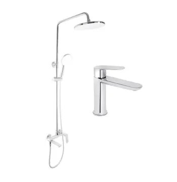 Душовий набір 2 в 1 Qtap Evia латунний хромований (SD00054880)