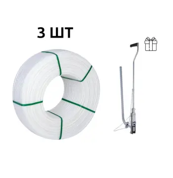 Труба для теплої підлоги Thermo Alliance PEX-A EVOH 16x2, 0 мм 5-шарова біла з кисневим бар'єром, набір 320 м з такером ТК-100 (ТК10048944)