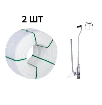 Труба для теплої підлоги Thermo Alliance PEX-A EVOH біла п'ятишарова 16x2, 0 мм у акційному наборі з таекером ТК-100 (ТК10048946)