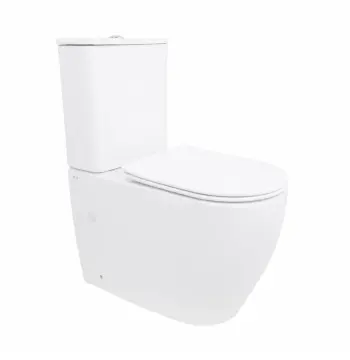 Унітаз-компакт підлоговий Qtap Evia Ultra Quiet білий безобідковий з сидінням Soft-close (QTEVI27W49258)