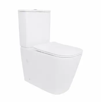Унітаз підлоговий Qtap Stork Ultra Quiet білий, безобідковий із сидінням Soft-close (QTSTO27W49260)