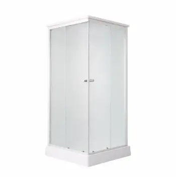 Душевой бокс Lidz Kubis SB90×90 мм.SAT.LOW.FR сатиновый с матовым стеклом 4 мм и низким поддоном (LKSB9090SATLOWFR)