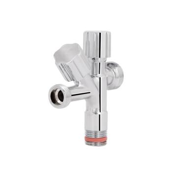 Кран кутовий подвійний Thermo Alliance Forte 1/2"З х 1/2"З х 3/4"З, хром TAF187W151520