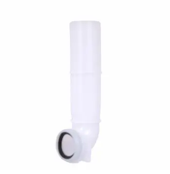 Кутова трубка змиву Qtap QTSTD167W49807 Standard пластикова біла для інсталяції (QTSTD167W49807)