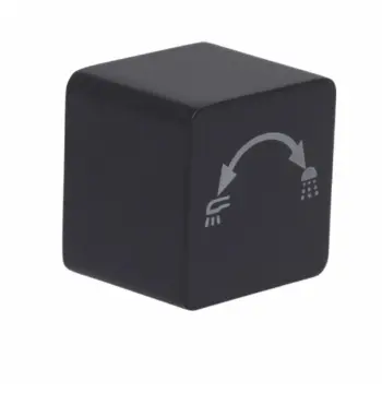 Ручка Qtap Gemini латунна чорна матова для душової системи прихованого монтажу на 2 споживача (QTGEM2413030BLA50061)