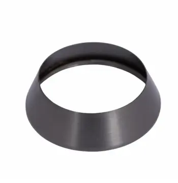 Декоративна накладка Qtap Gemini сталева gunmetal black PVD на затискну гайку картриджа 12×40 мм, 5 мм (QTGEM12405GMB50109)