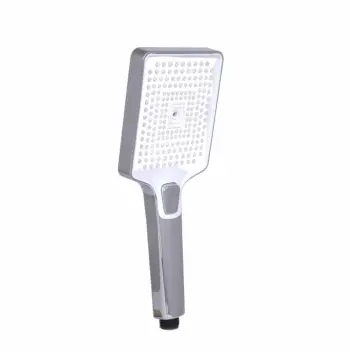 Ручна душова лійка Qtap Presto пластикова, хром/білий (QTPRE1055267387CRW50570)