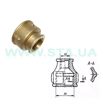Муфта 1/2"В x 3/4"В STA
