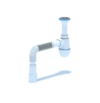Сифон для мийки ANI-plast C2015, 1 1/4" х 40 з литим випуском, з гнучкою трубою 40 x 40/50