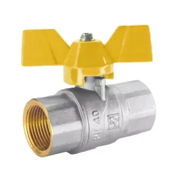 Кран кульовий STA 3/4" ВВ (ЖОВТИЙ МЕТЕЛИК) НІК.