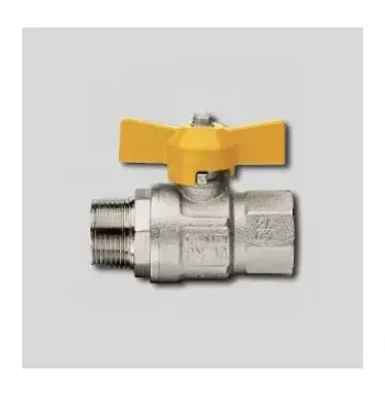 Кран кульовий STA 1/2" ВЗ (ЖОВТИЙ МЕТЕЛИК) НІК.